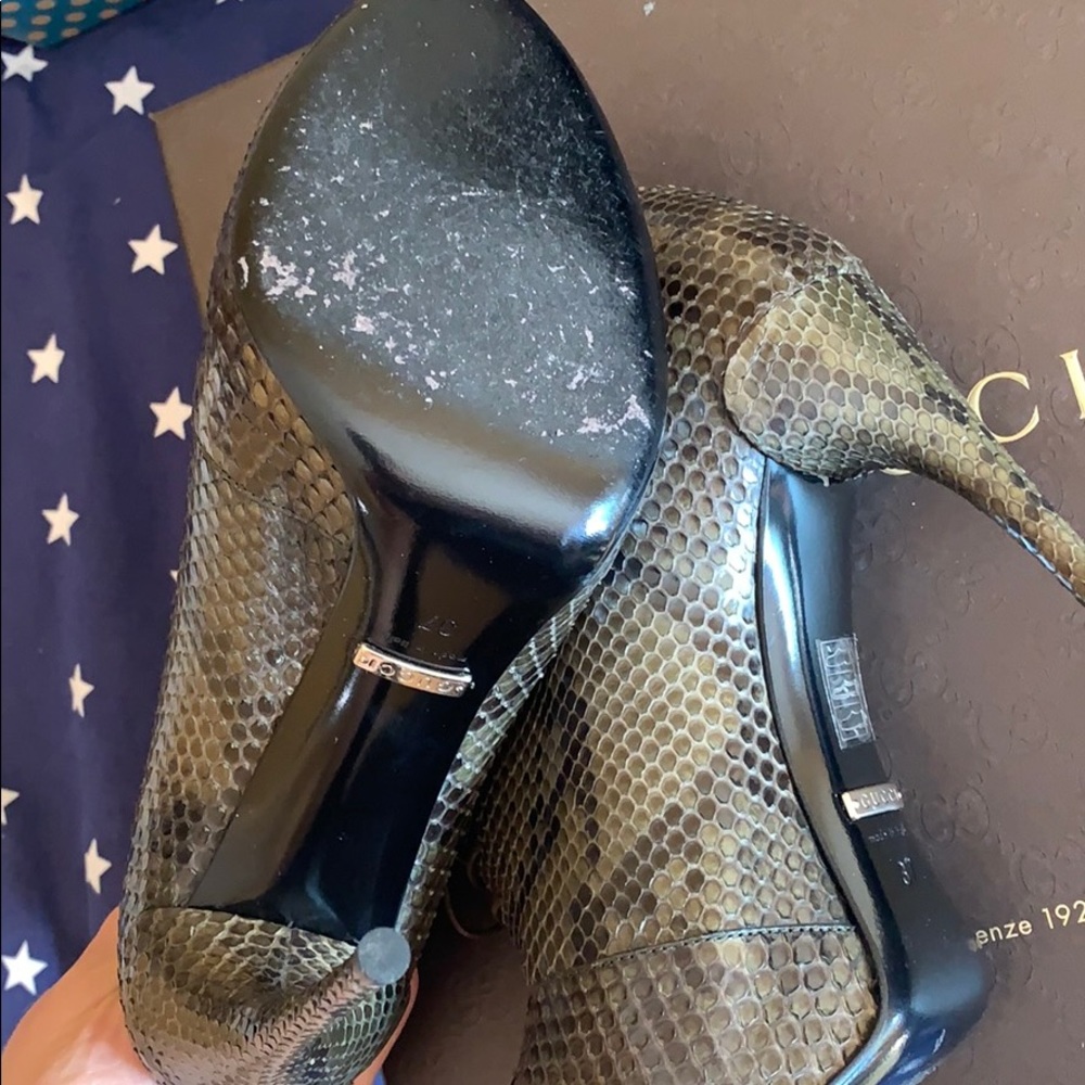 Gucci Python Booties 37 Worn Once - image 4